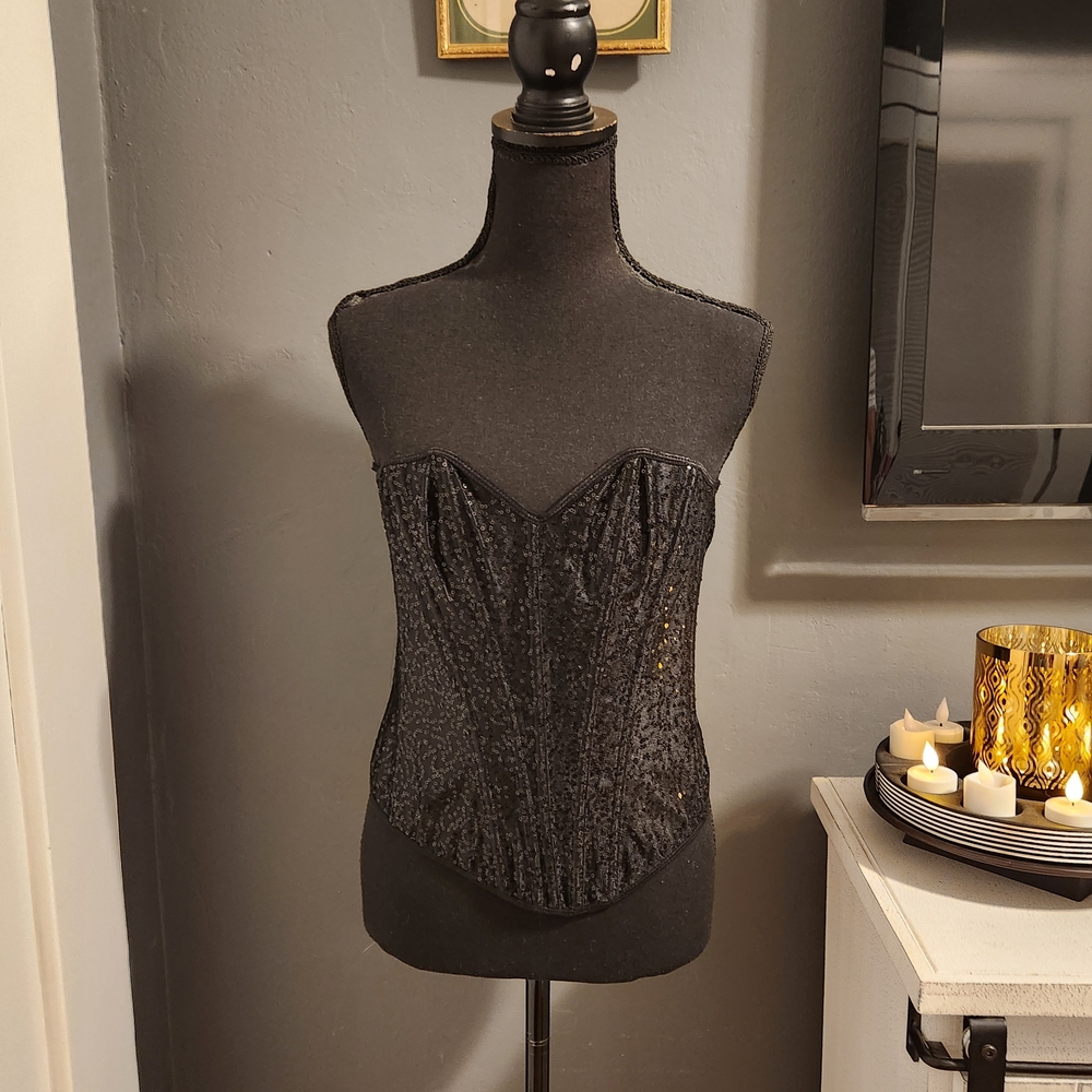 Leg Avenue Black Textured Corset